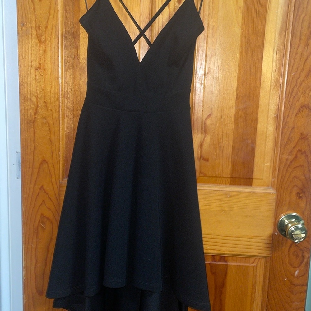 Little black dress- high/low midi